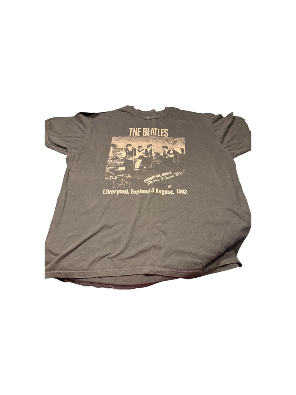 Beatles graphic tee "please please me" tour England made in 2013 men's 2x